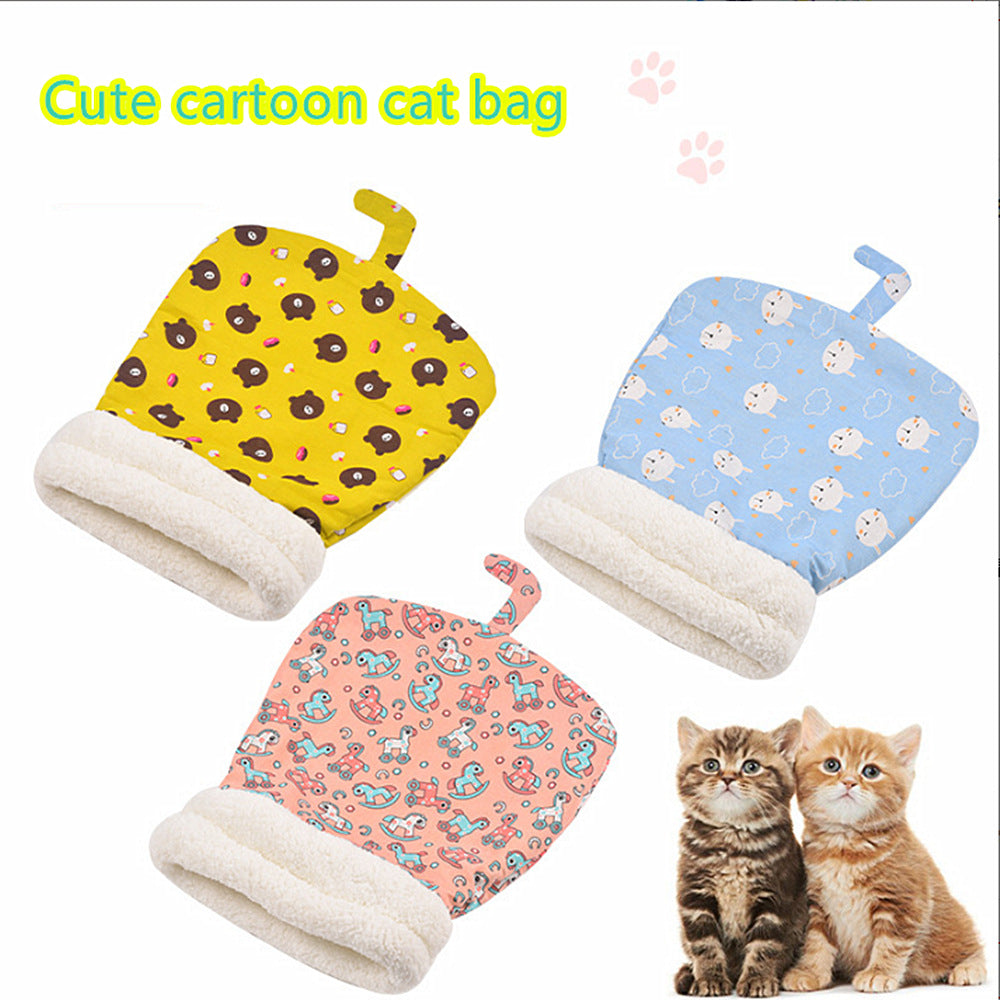Enclosed Cat Sleeping Bag for Warm, Cozy Indoor Naps