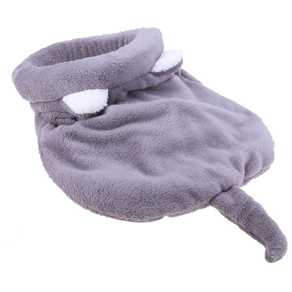 Enclosed Coral Fleece Cat Bed for Warm, Cozy Naps