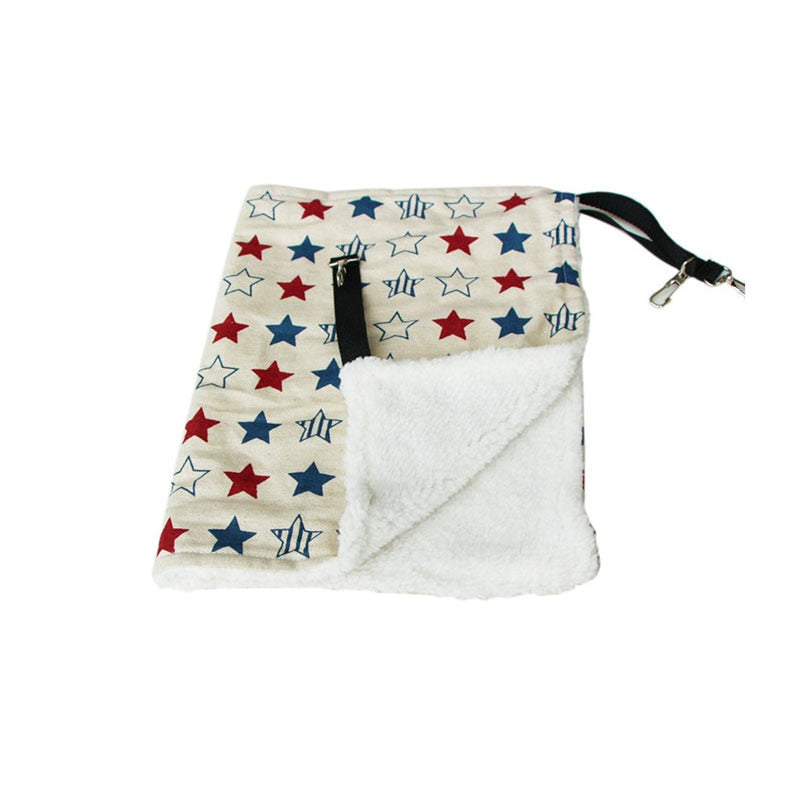 Warm Hanging Cat Bed for Cages, Winter Cozy Hammock
