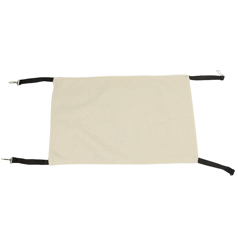 Warm Hanging Cat Bed for Cages, Winter Cozy Hammock