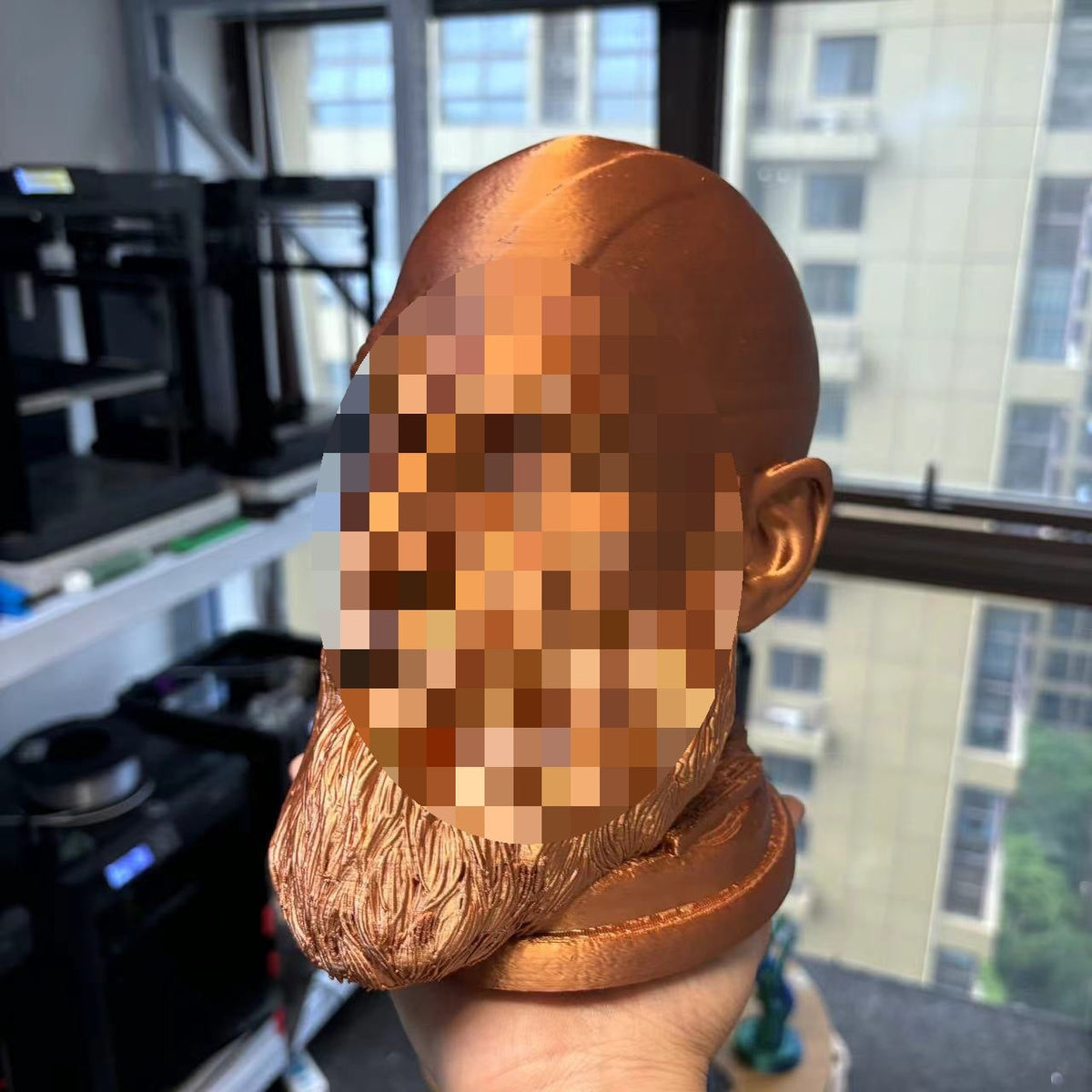 Warrior Head Headphone Stand for Gaming Desk Decor