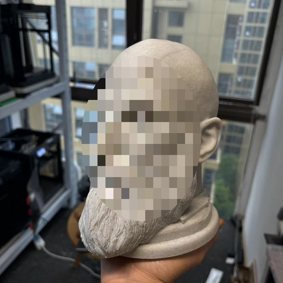 Warrior Head Headphone Stand for Gaming Desk Decor