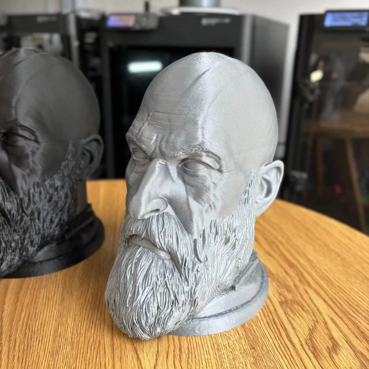 Warrior Head Headphone Stand for Gaming Desk Decor