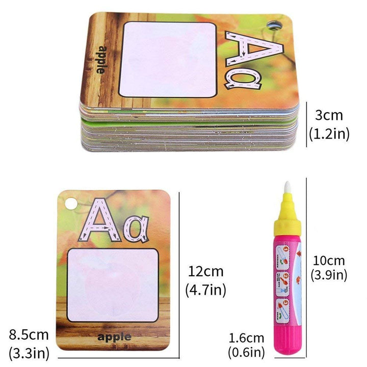 Water Drawing Alphabet Cards for Mess-Free Learning