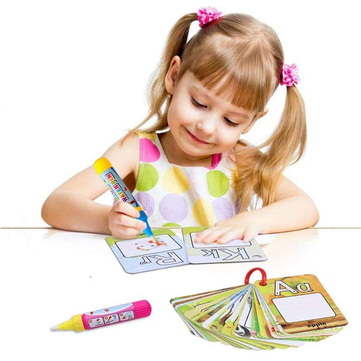 Water Drawing Alphabet Cards for Mess-Free Learning
