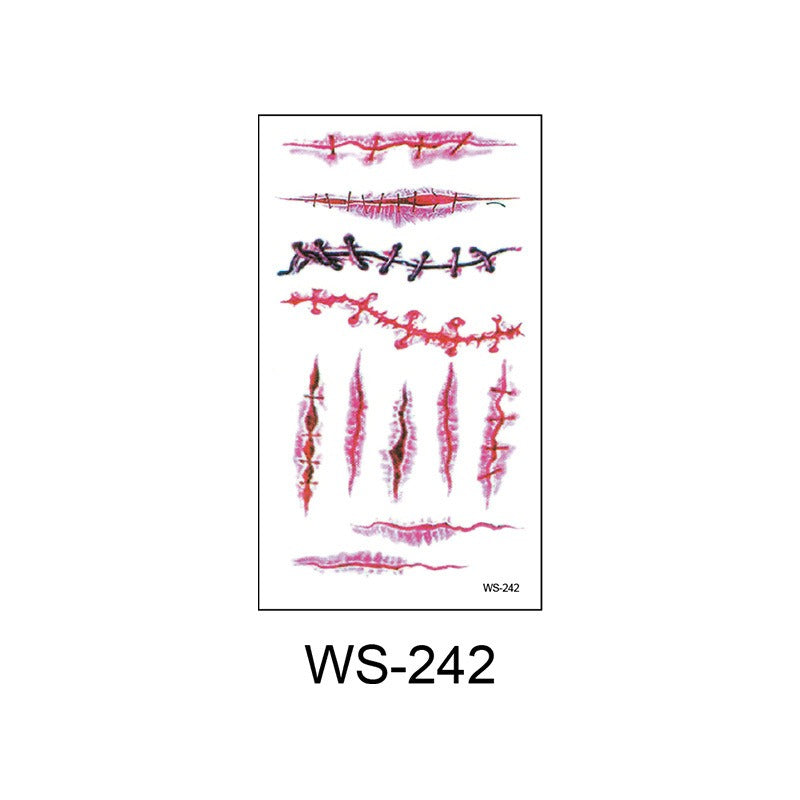 Halloween Scar Temporary Tattoos for Horror Effects