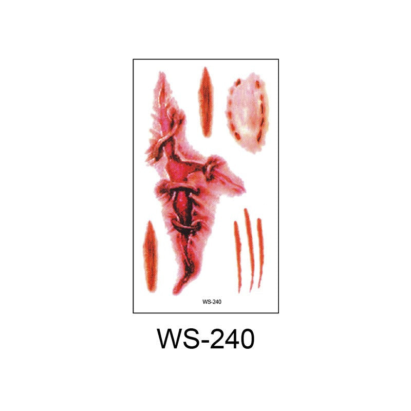Halloween Scar Temporary Tattoos for Horror Effects