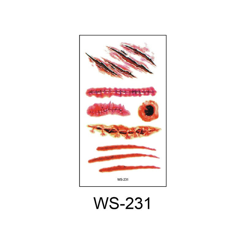 Halloween Scar Temporary Tattoos for Horror Effects