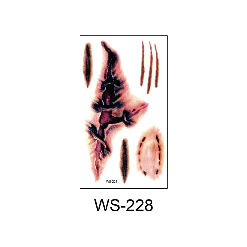 Halloween Scar Temporary Tattoos for Horror Effects