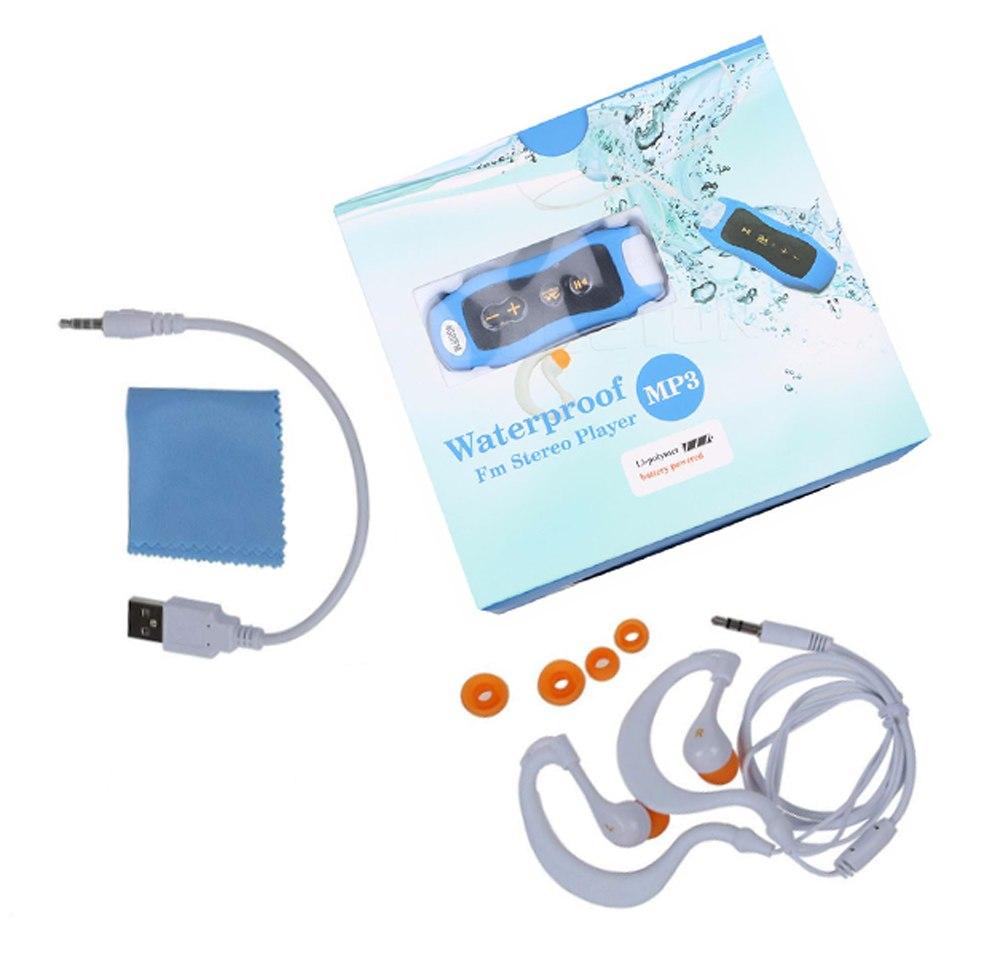 Waterproof Clip MP3 Player with FM Radio for Swimming