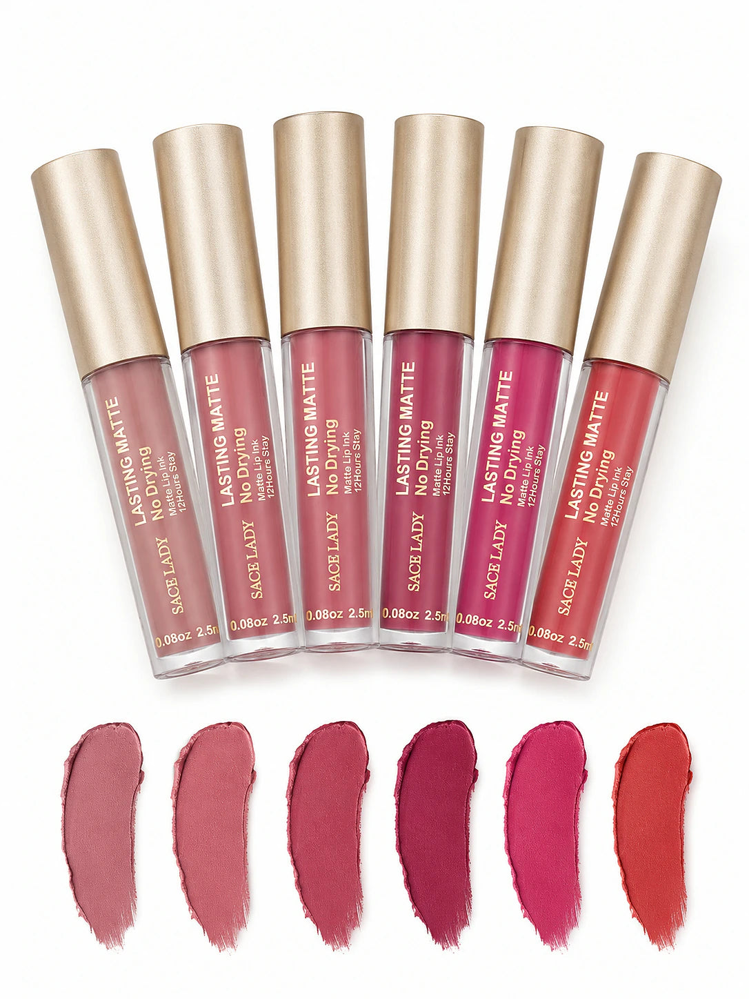 Waterproof Liquid Matte Lipstick Kit — 6 Long-Wear Shades