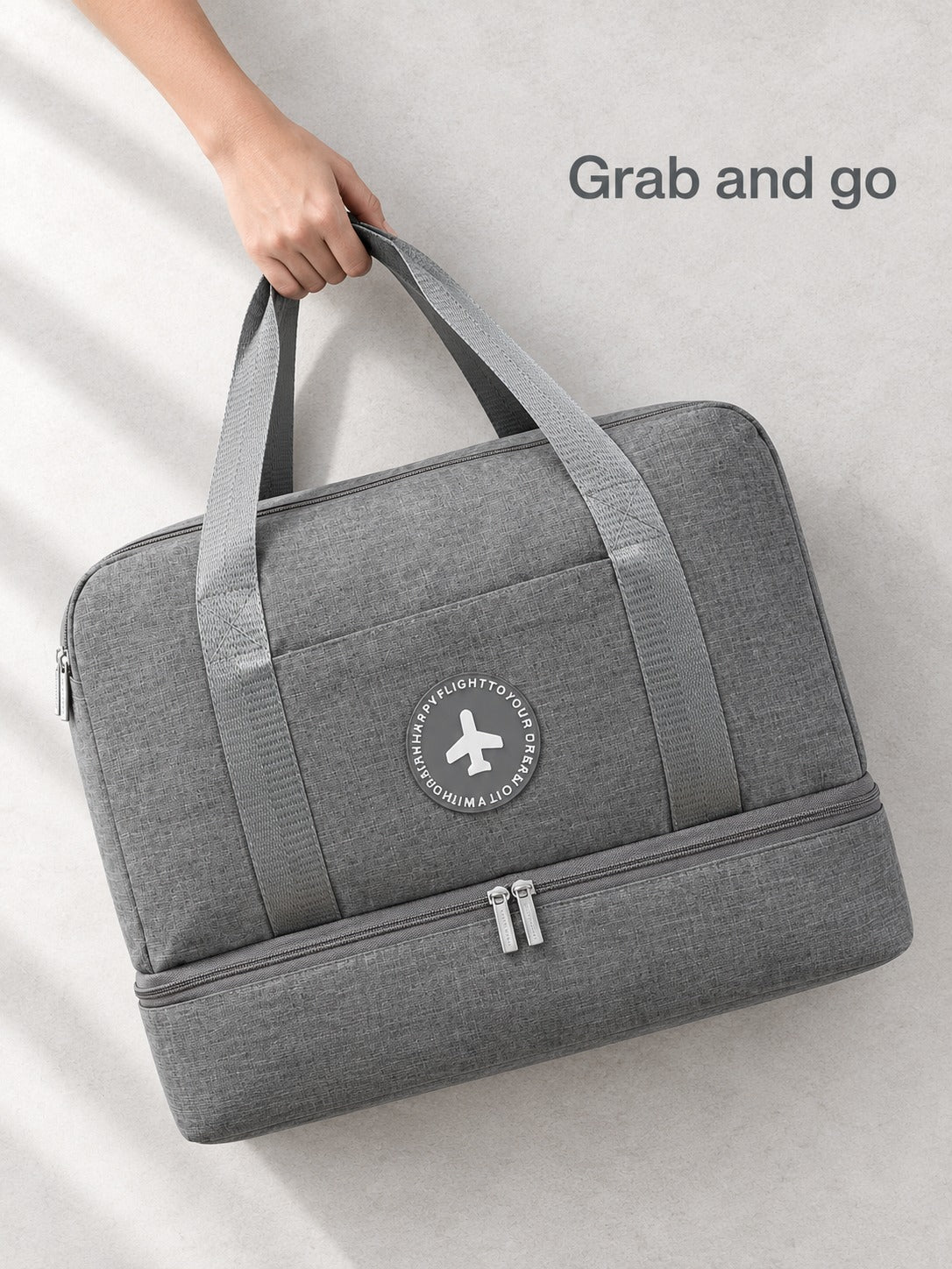 Waterproof Travel Duffle Bag with Separate Shoe Compartment