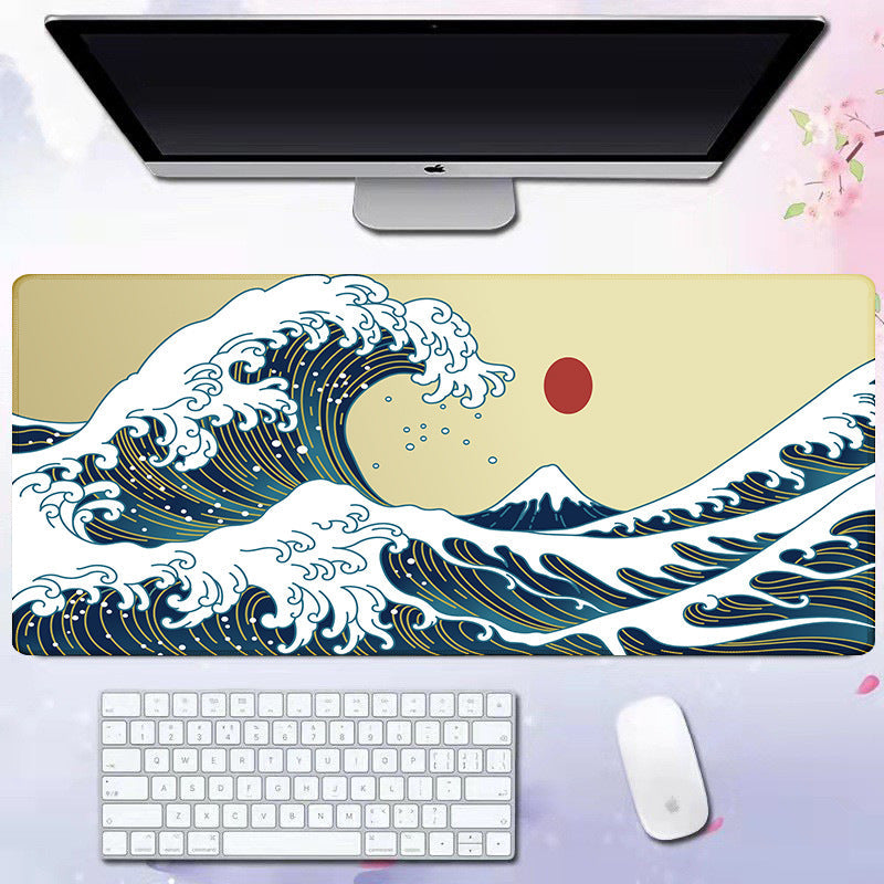 Oversized Japanese Wave Gaming Mouse Pad & Desk Mat