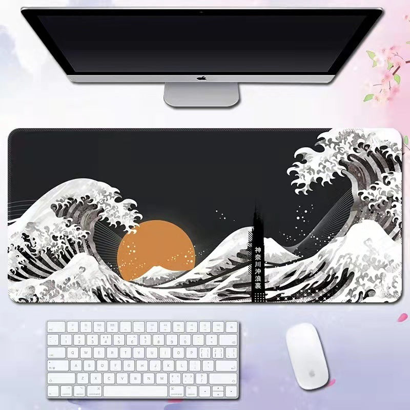 Oversized Japanese Wave Gaming Mouse Pad & Desk Mat