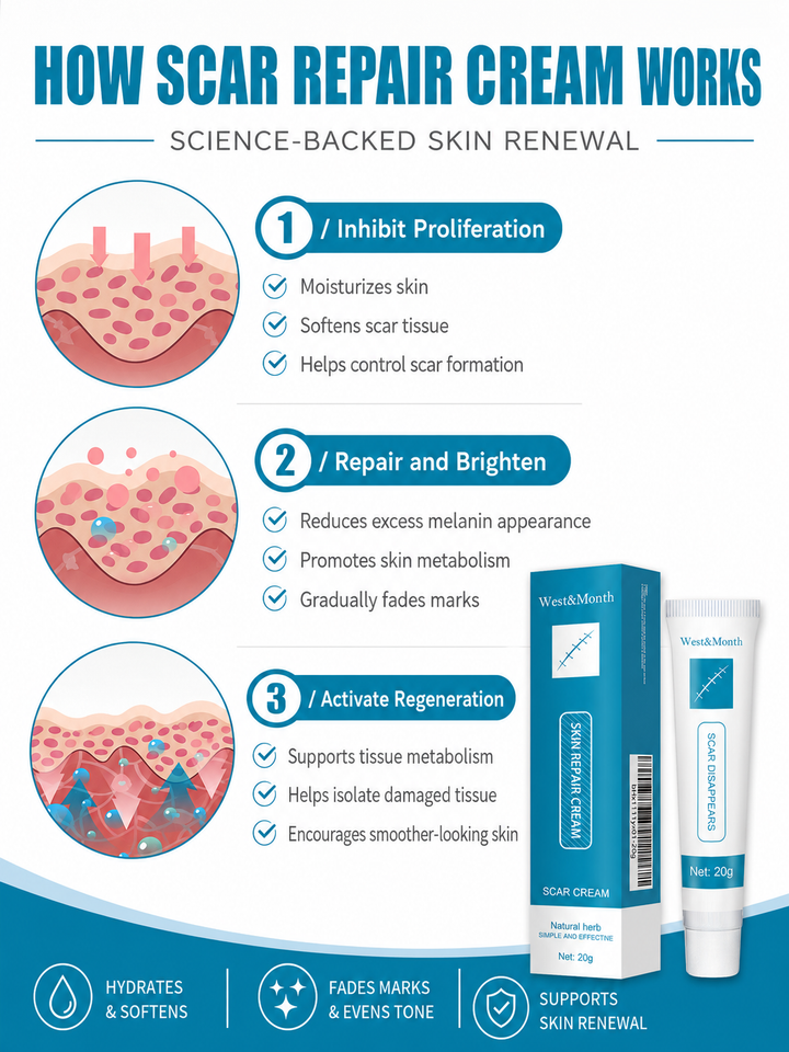 Skin Repair Cream – Natural Scar Reduction Treatment, 20g