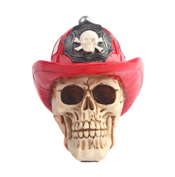 Western Cowboy Skull Ornament – Spooky Shelf Decor