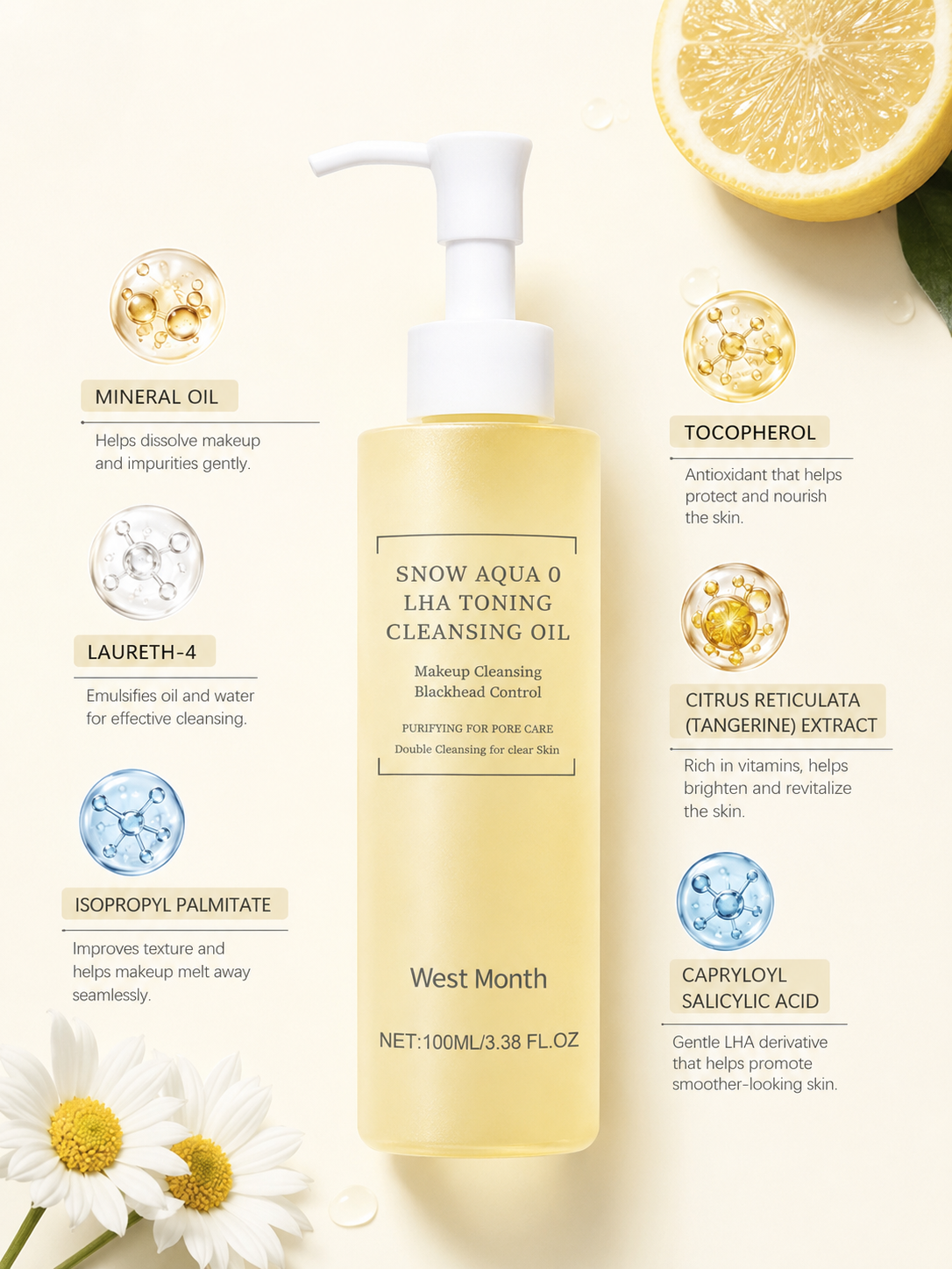 Citrus LHA Cleansing Oil — Gentle, Pore-Refining Double Cleanse