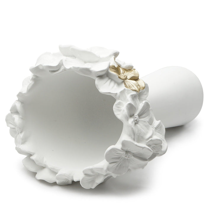 Sculptural Bust Planter with Gold Floral Accent Decor