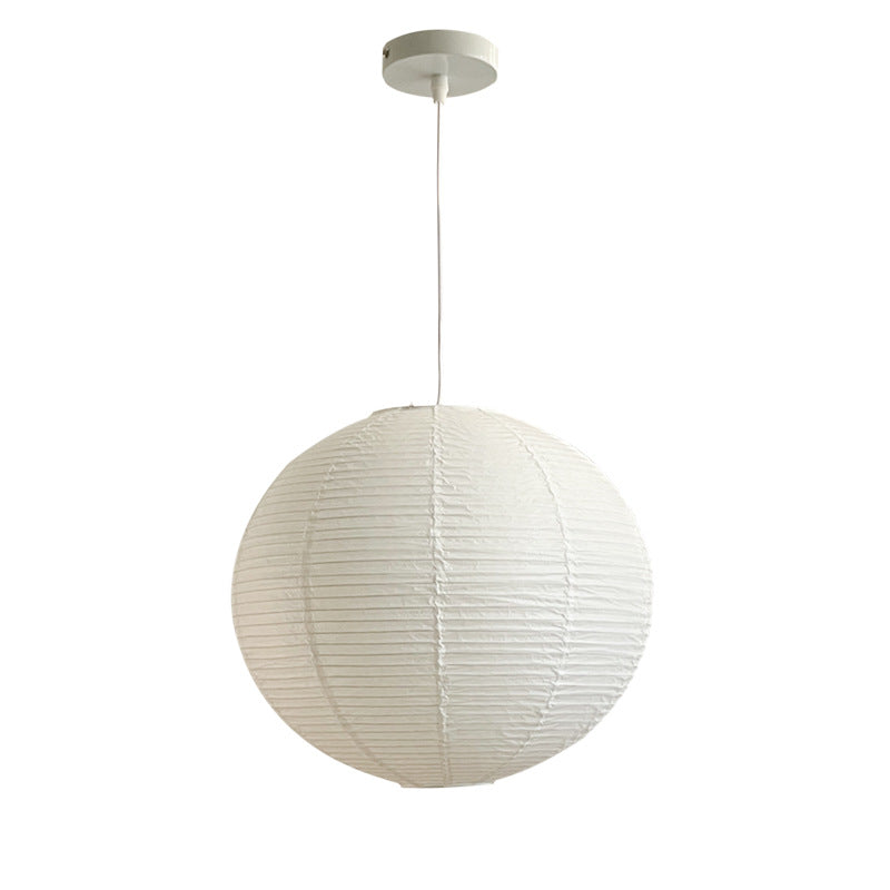 White Japanese Rice Paper Pendant Light for Living Room