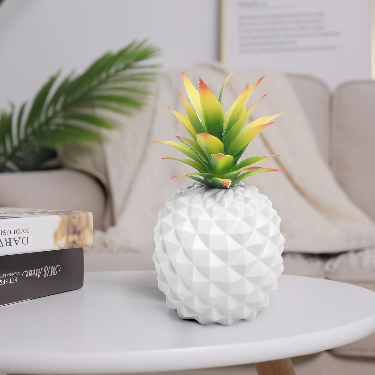 White Pineapple Plant Decor for Low-Maintenance Style
