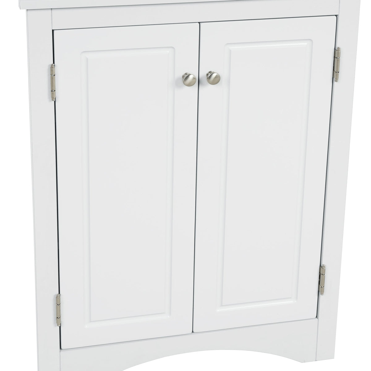 Corner Bathroom Storage Cabinet with Adjustable Shelves
