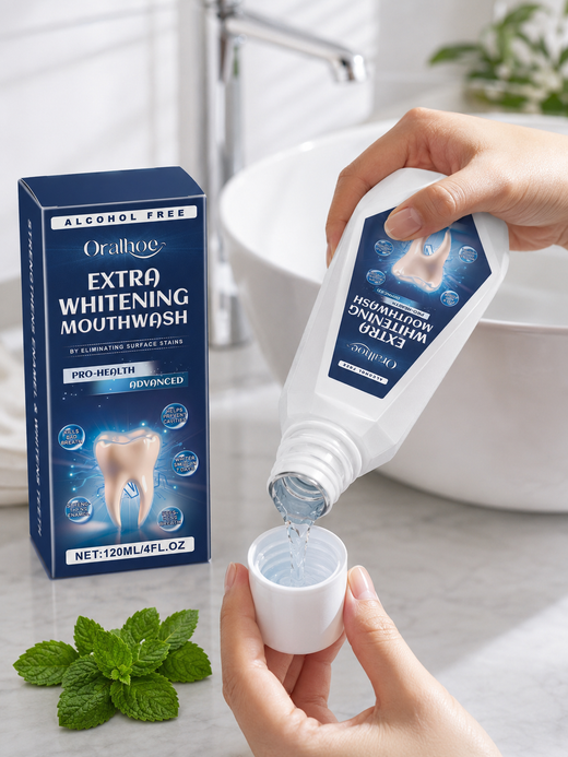 Whitening Mouthwash — Brighter Smile, Stronger Enamel in 3