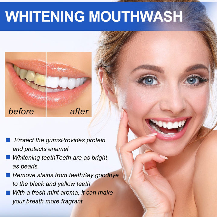 Whitening Mouthwash for Fresh Breath & Cleaner-Looking Teeth