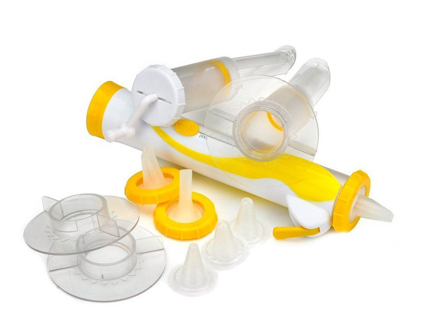 Battery Cake Decorating Pen Set with 6 Tips and 3 Colors
