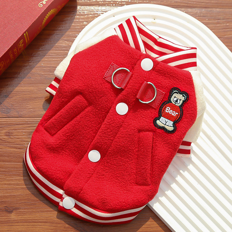 Fleece Dog Jacket for Warm, Stylish Walks and Travel