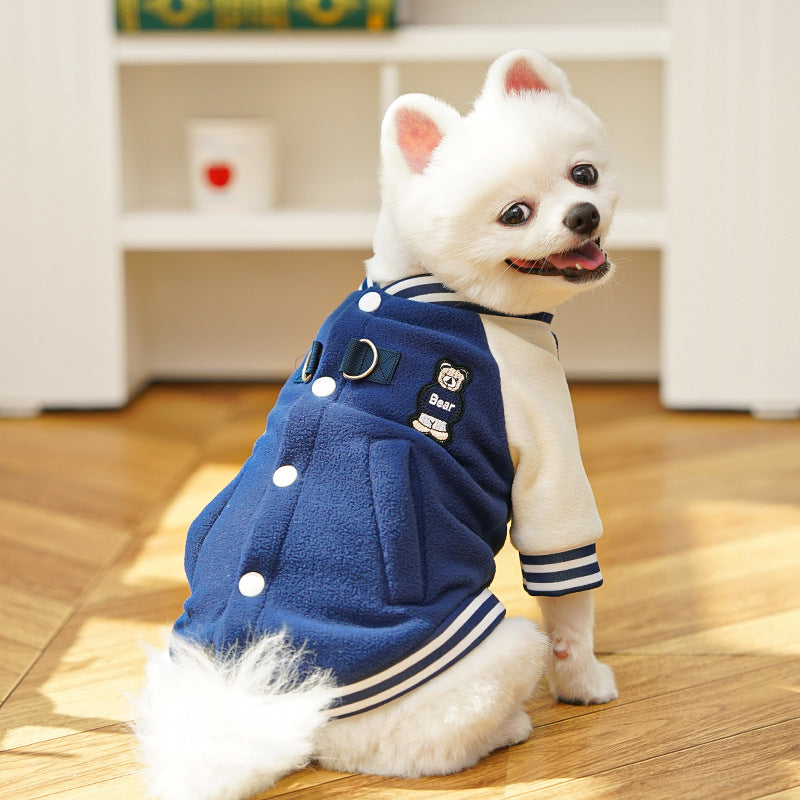 Fleece Dog Jacket for Warm, Stylish Walks and Travel
