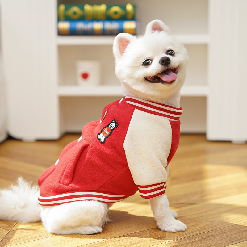 Fleece Dog Jacket for Warm, Stylish Walks and Travel