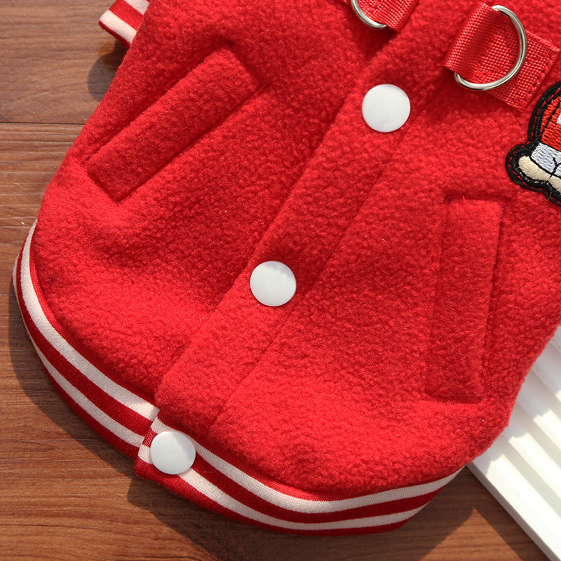 Fleece Dog Jacket for Warm, Stylish Walks and Travel