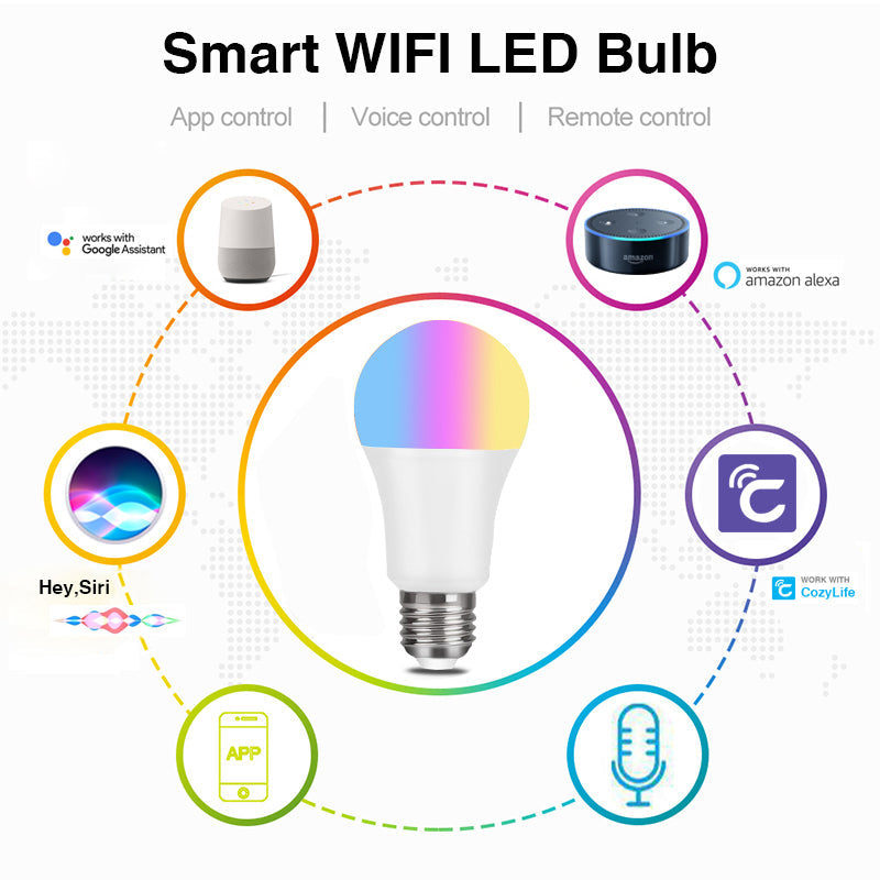 WiFi Smart Bulb with Alexa Voice Control and 16M Colors
