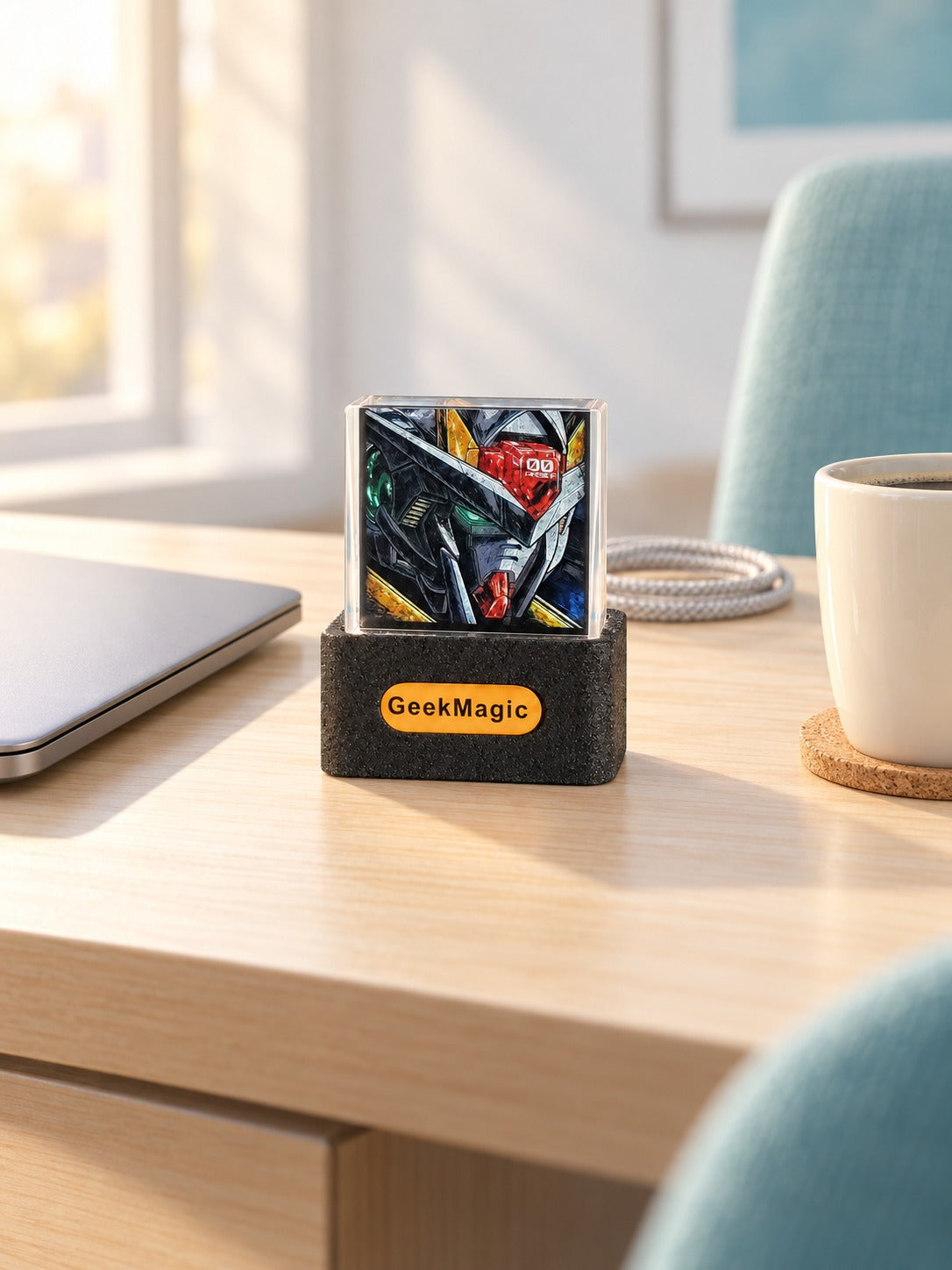 WiFi Weather Clock Cube: Live Time & Forecast on Desk