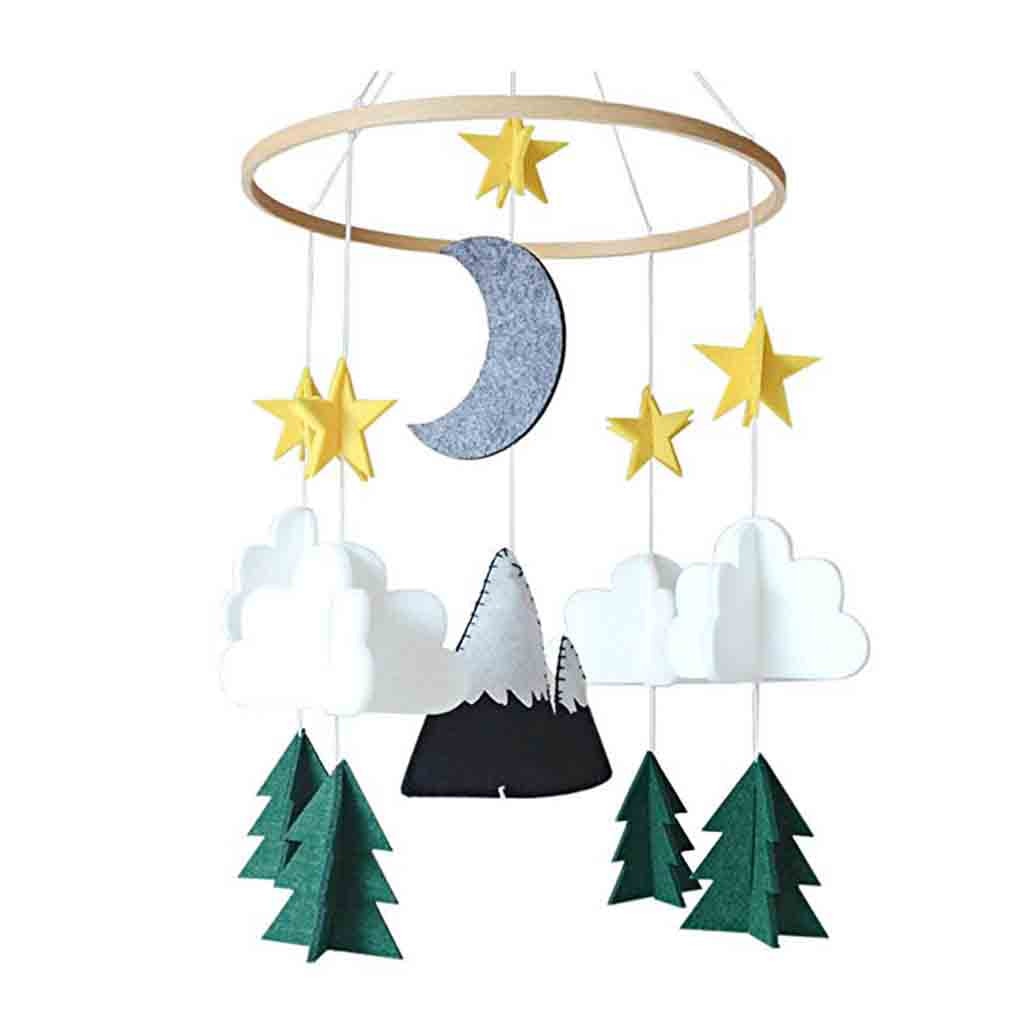 Woodland Baby Crib Mobile with 3D Felt Nursery Decor