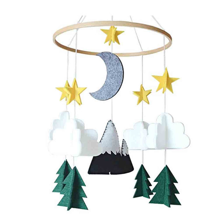 Woodland Baby Crib Mobile with 3D Felt Nursery Decor