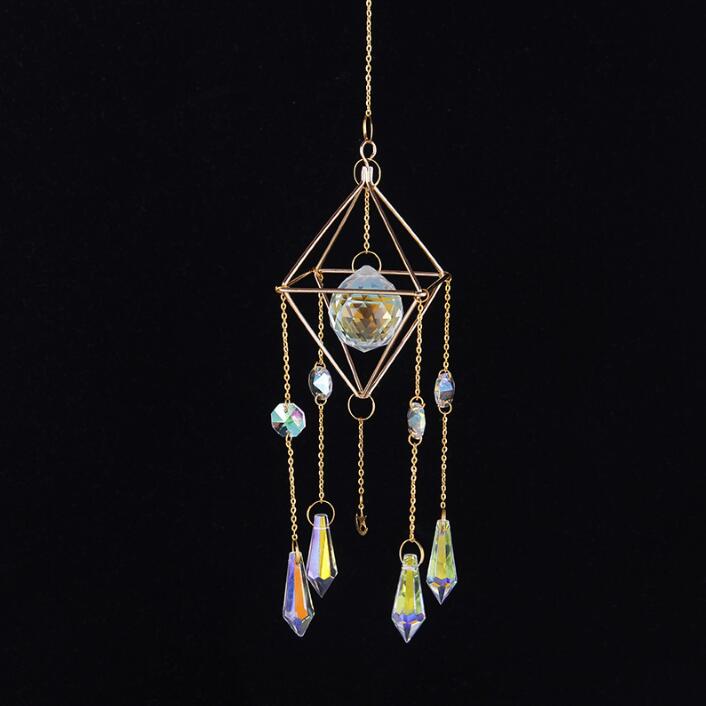 Crystal Wind Chime for Colorful Window Reflections