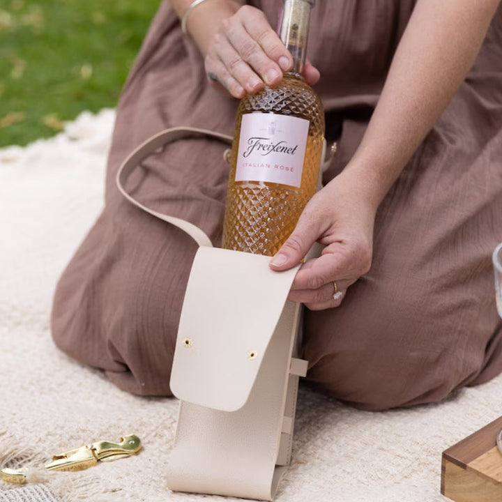 Wine Tote Bag for Elegant Picnic Bottle Transport Gift