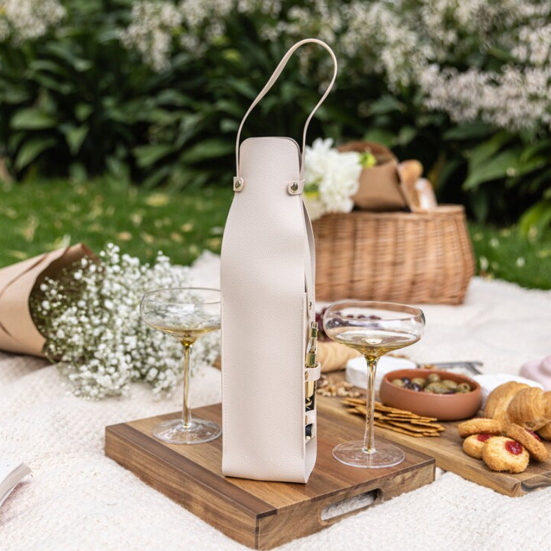 Wine Tote Bag for Elegant Picnic Bottle Transport Gift