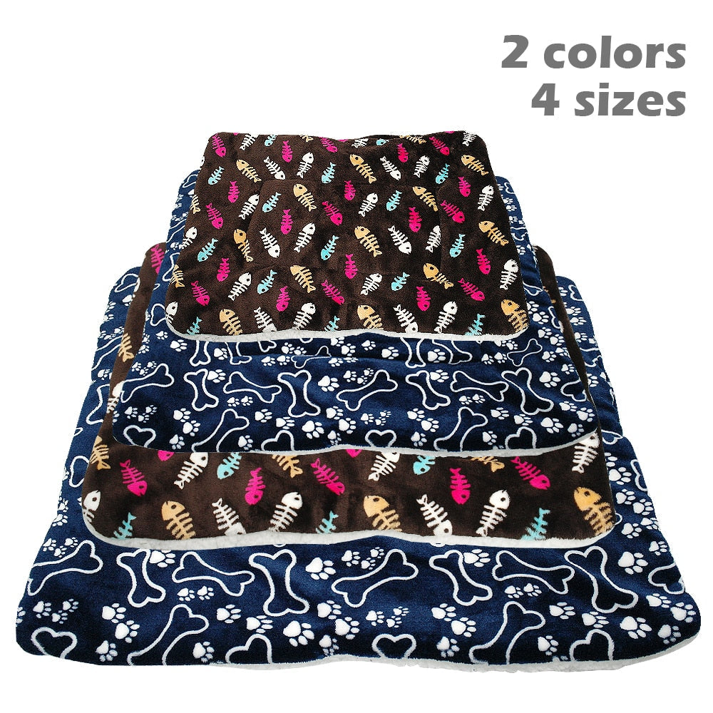 Pet Bed Mat for Dogs & Cats | Warm Plush Comfort Pad
