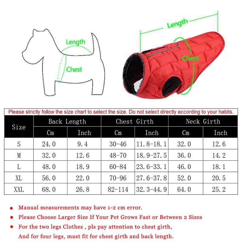 Large Dog Winter Coat for Warm, Visible Winter Walks