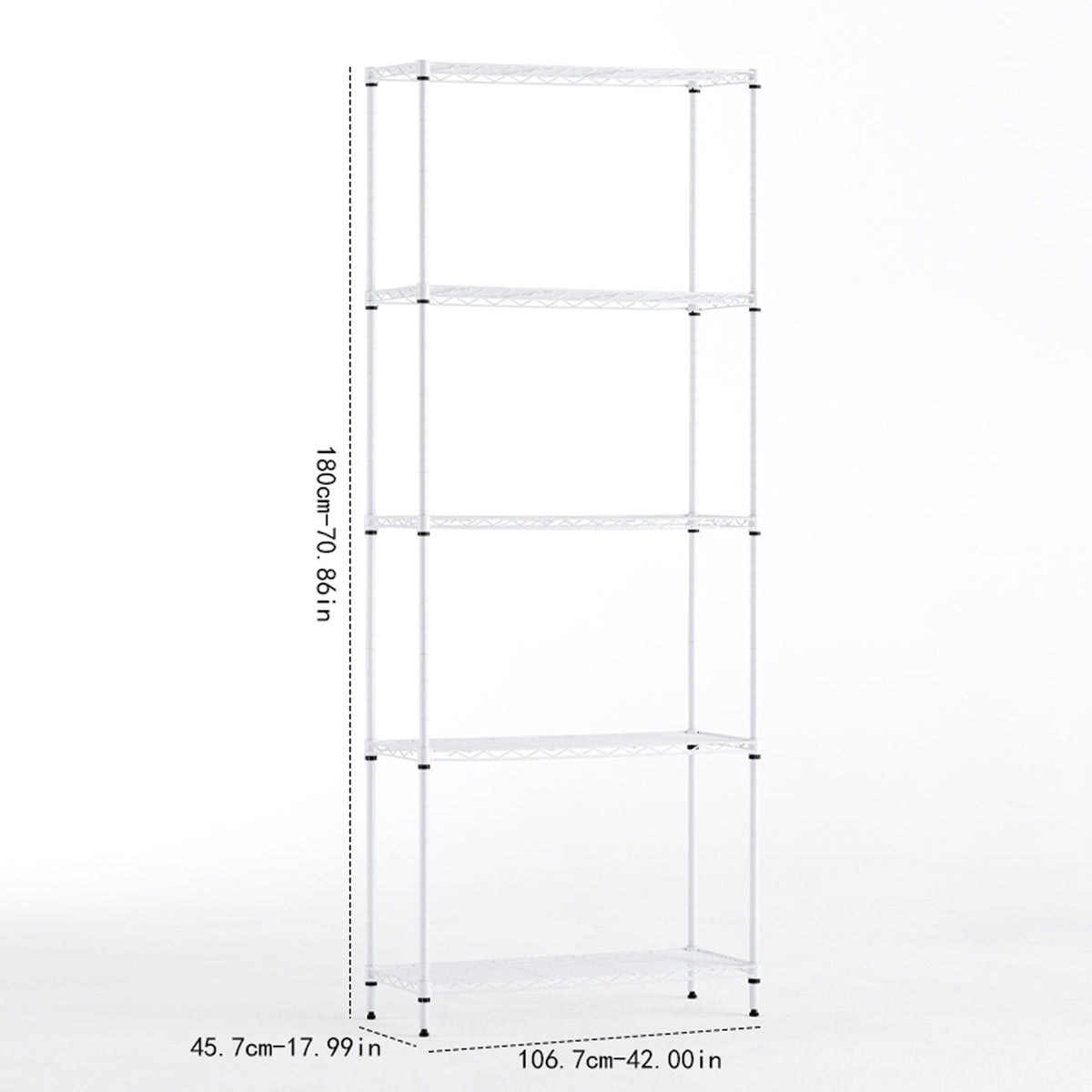 Wire Metal Storage Rack: 5-Tier Kitchen Shelving Unit