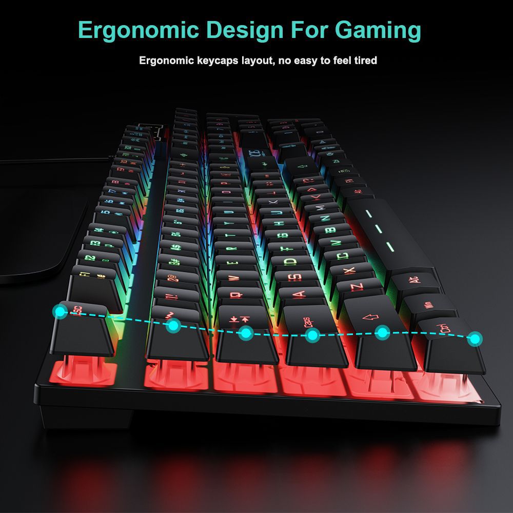 RGB Gaming Keyboard and Mouse Combo with Waterproof Keys