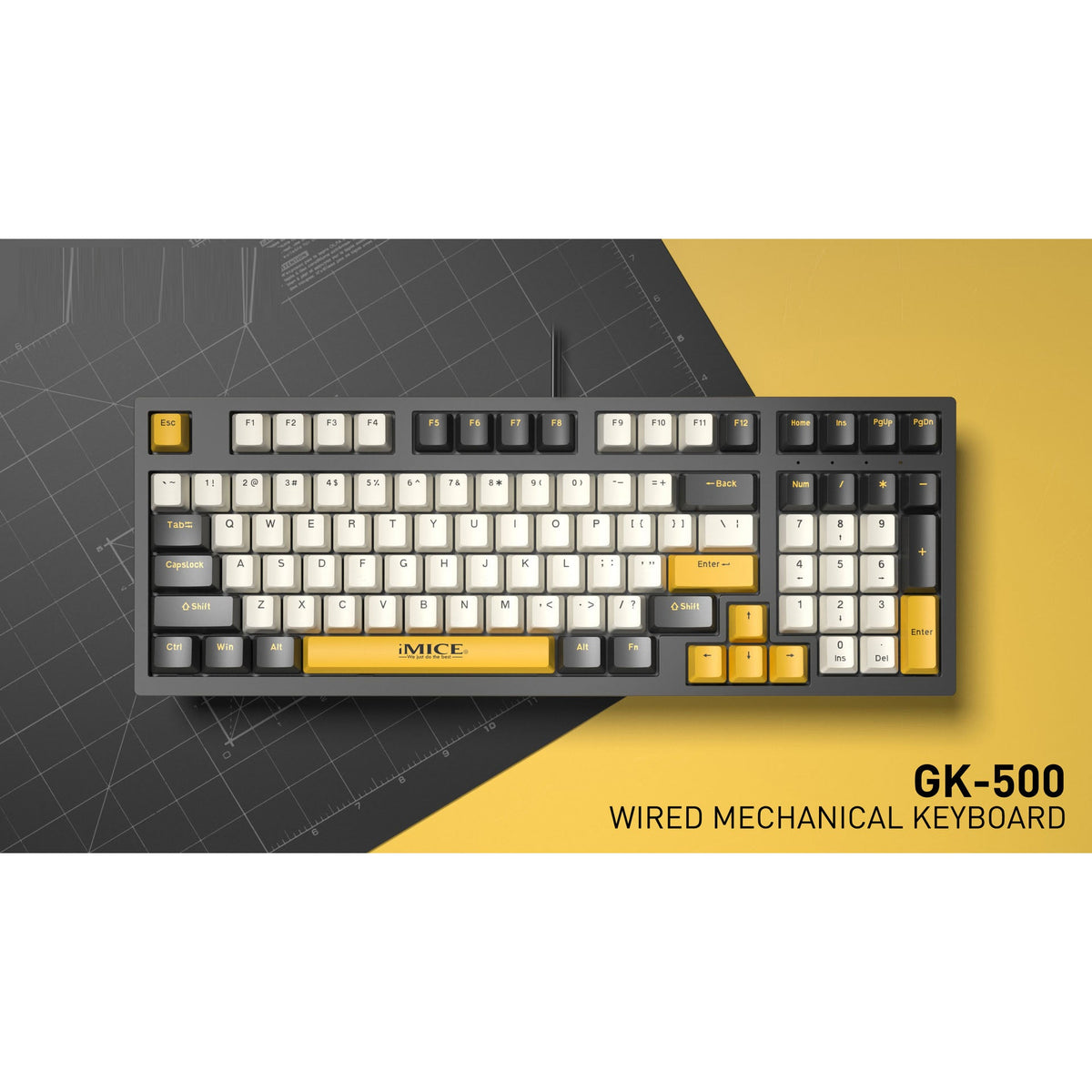 Wired Mechanical Gaming Keyboard, Full-Size with Numpad