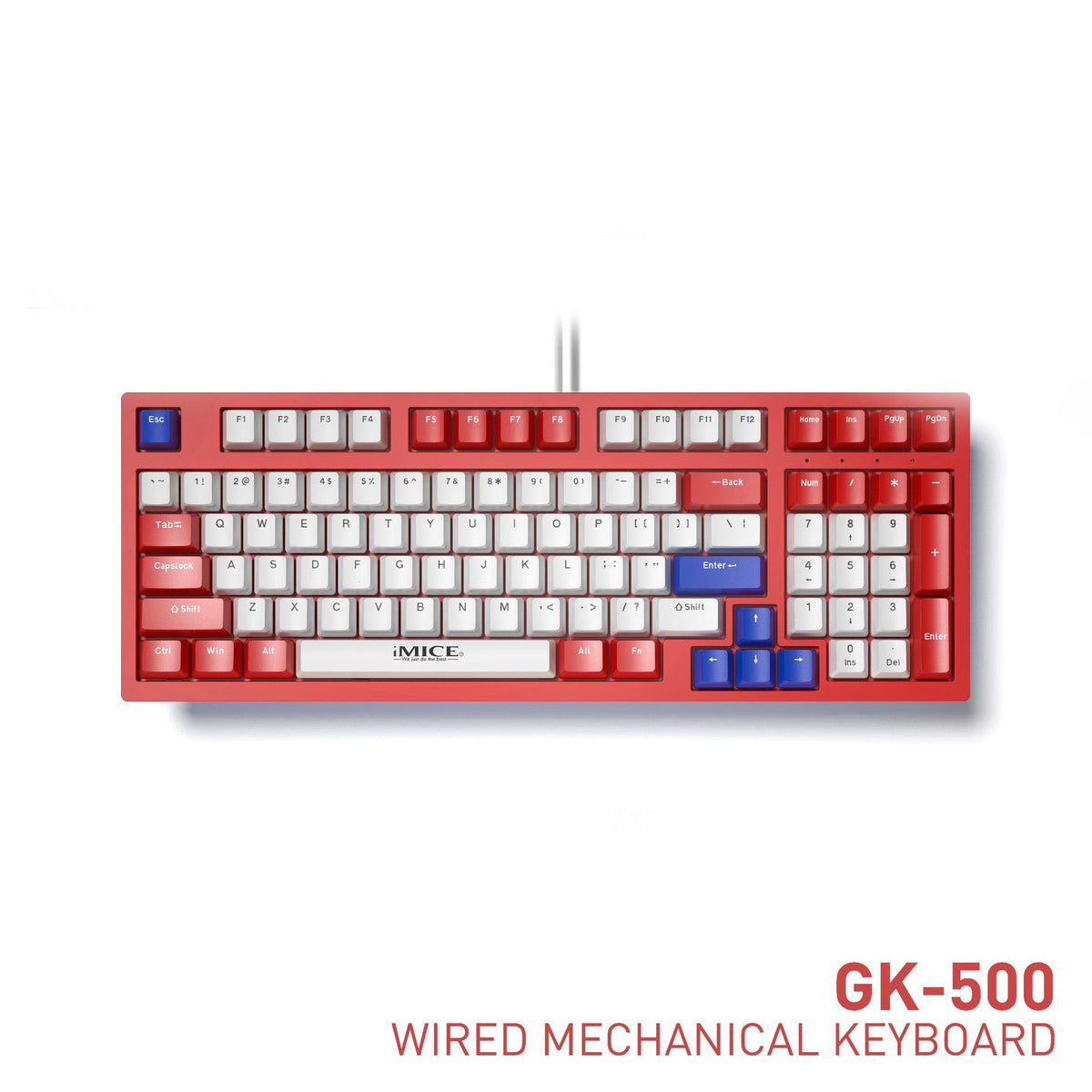 Wired Mechanical Gaming Keyboard, Full-Size with Numpad