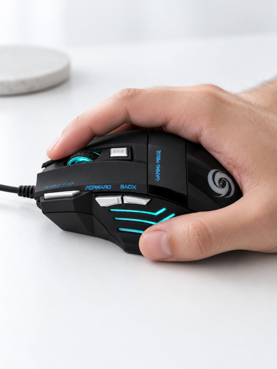 Wired RGB Gaming Mouse with DPI Button and Side Keys