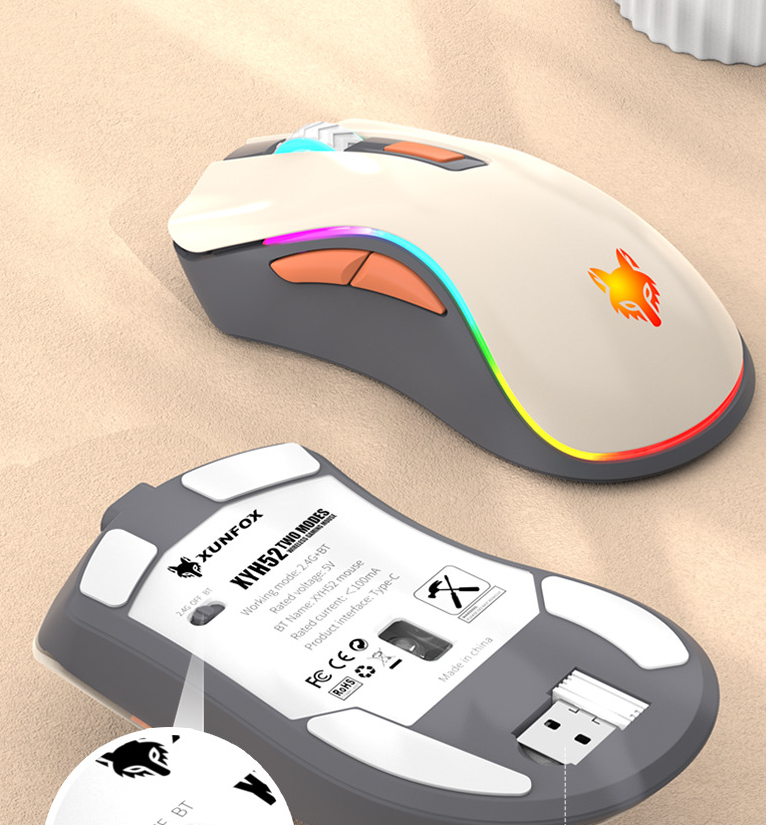 Wireless Mouse: Dual-Mode 2.4G & Bluetooth, Silent