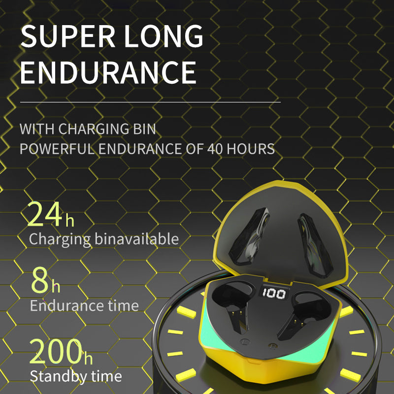 Wireless Gaming Earbuds with Low Latency & 40H Battery