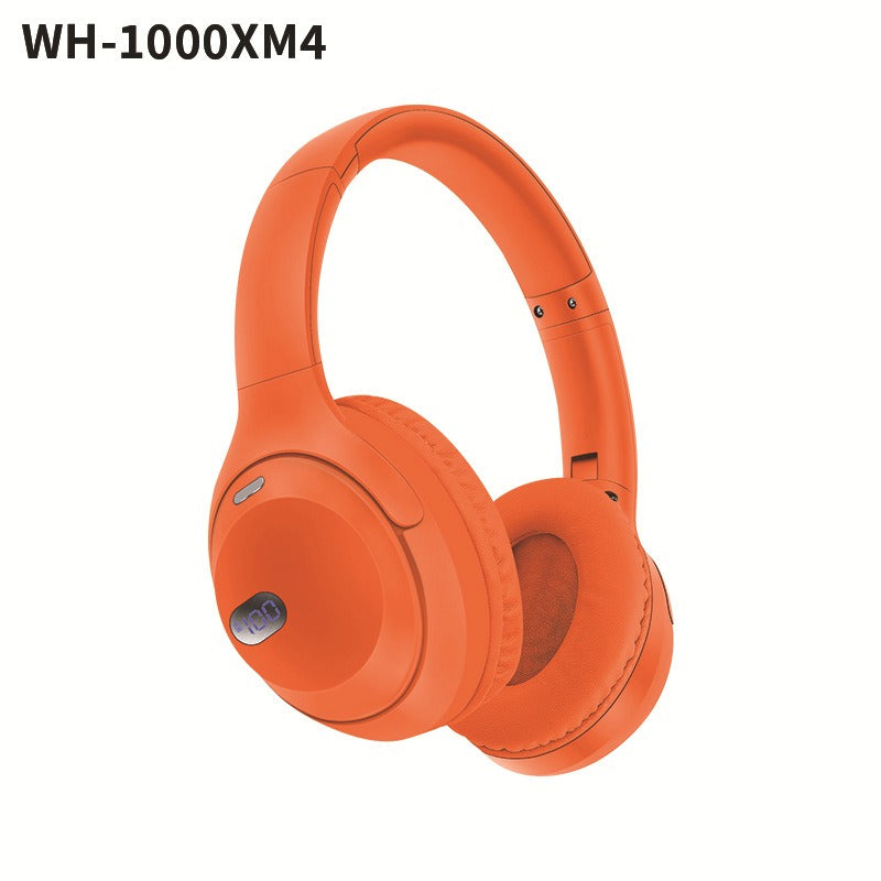 Wireless Headphones with Battery Display & Foldable