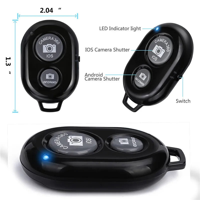 Bluetooth Phone Camera Remote Shutter for iPhone & Android